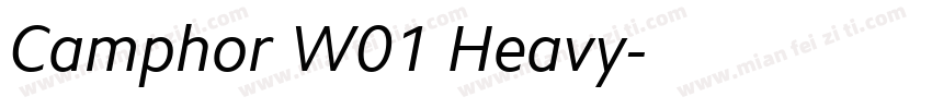 Camphor W01 Heavy字体转换